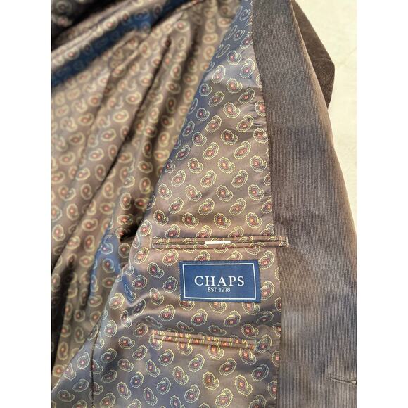 Chaps Ralph Lauren Blazer 46R 33 Length 2 Button Academia Corduroy Sports Jacket - Picture 6 of 6